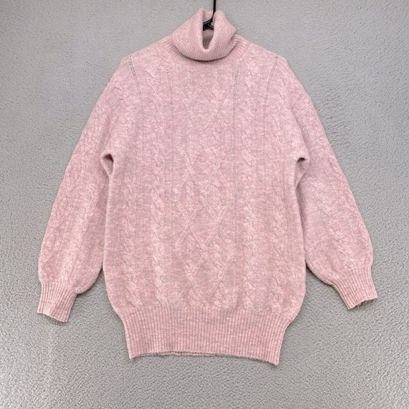 Wilfred Free Turtleneck Cable Knit oversized Sweater Alpaca- Medium - Picture 1 of 9